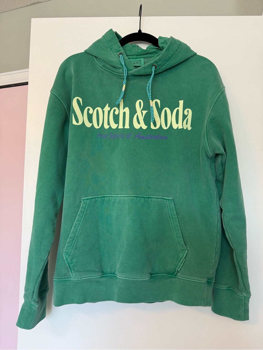 Scotch & Soda Green Logo Pullover Hoodie